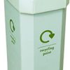 cardboard recycling bin white with green labelling
