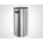 stainless steel bin with cut out carry handle