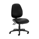 wipeable office chair in black PU fabric