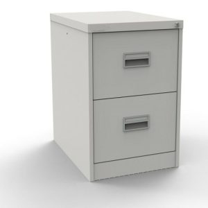signal white filing cabinet with 2 drawers