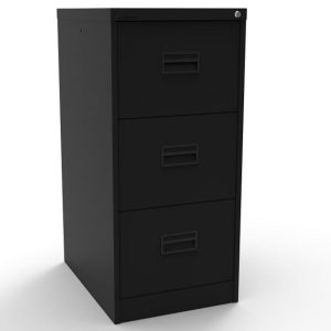 black filing cabinets with 3 drawers