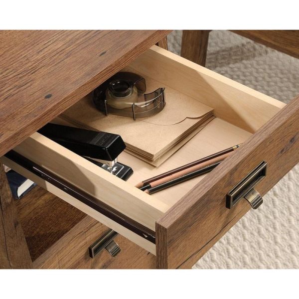 Home Office Executive Trestle Style Desk Oak - Image 7