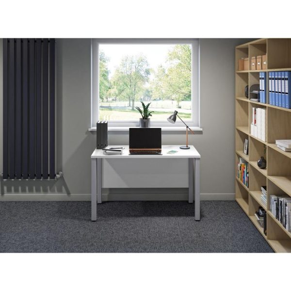 home office desk by window in room set