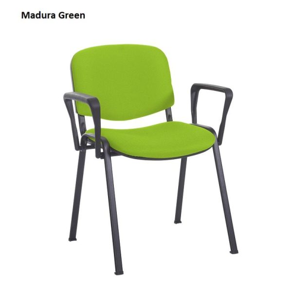 Conference / Meeting Chair Aquarius Black Frame And With Arms Fabric Choices 2 - Image 2