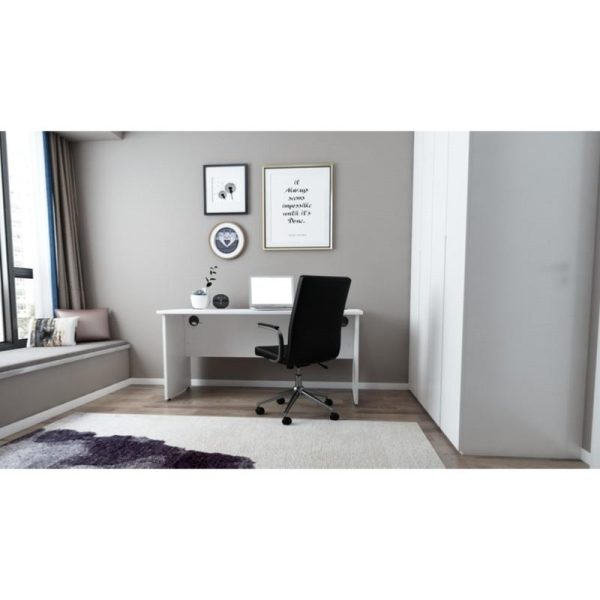 Medium Back Executive Office Chair Easy Grey, Black, Brown, White Leather - Image 2