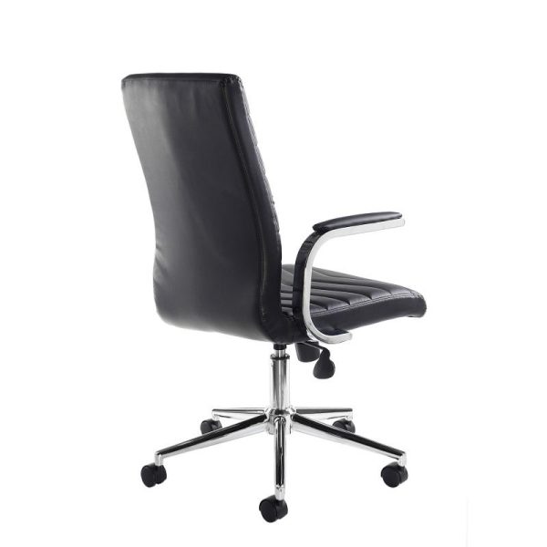 High Back Managers Office Chair Matrix Black Leather - Image 3