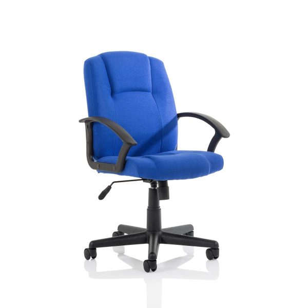 Executive Medium Back Managers Office Chair Belle Blue, Black, Charcoal Fabric Or Leather - Image 4