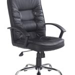 black leather office chair