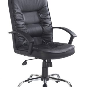 black leather office chair