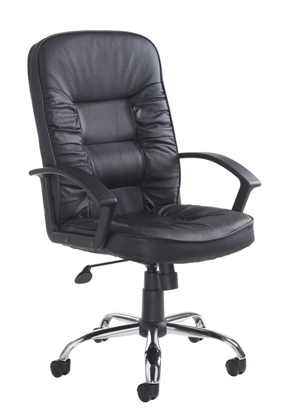 black leather office chair