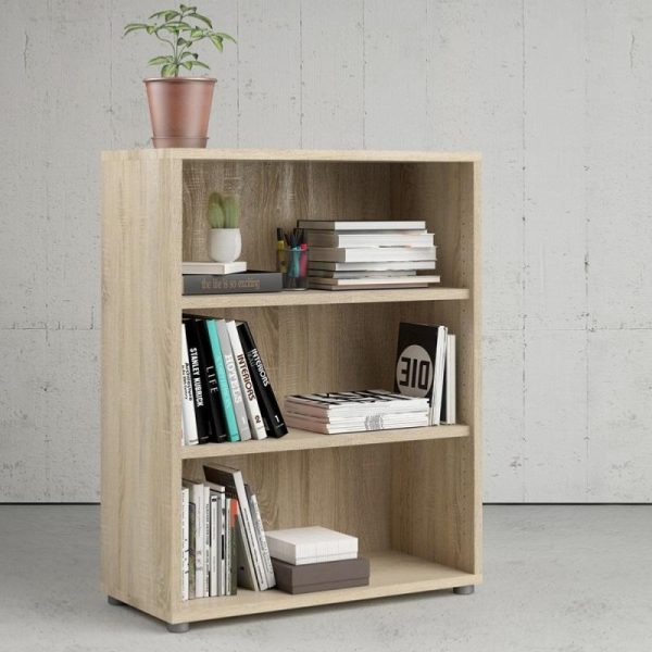Alexis Office Bookcase Oak 2 Shelves - Image 3