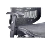 black mesh office chair close up