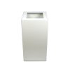 Square white office recycling bin