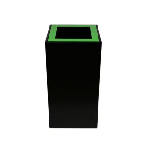 Office recycling bin black with green top