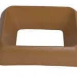 brown plastic office recycling bin lid