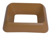 brown plastic office recycling bin lid