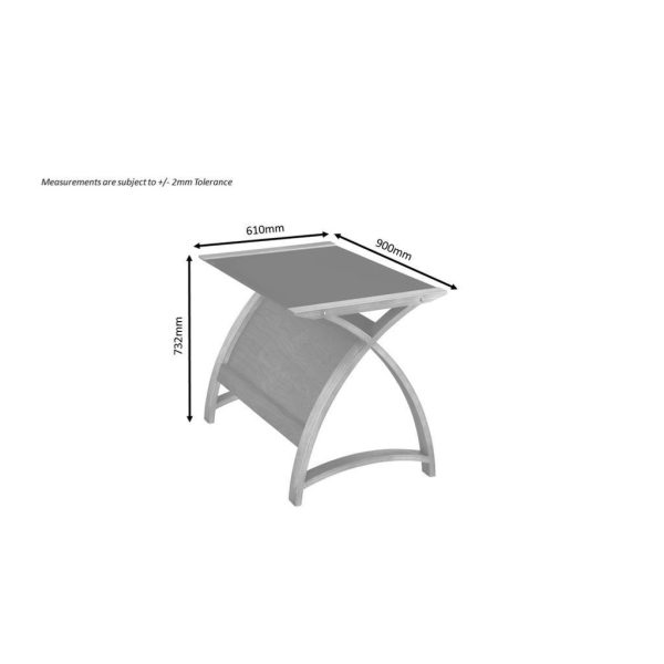 Computer Desk Forme 1300 Walnut/Black - Image 6