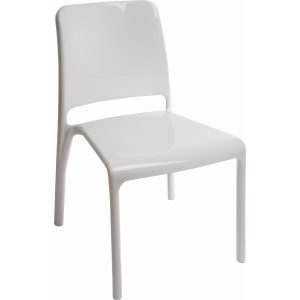 cafe chair white polycarbonate