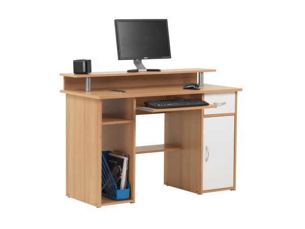 Ace Computer Desk 362A Beech/White - Image 2