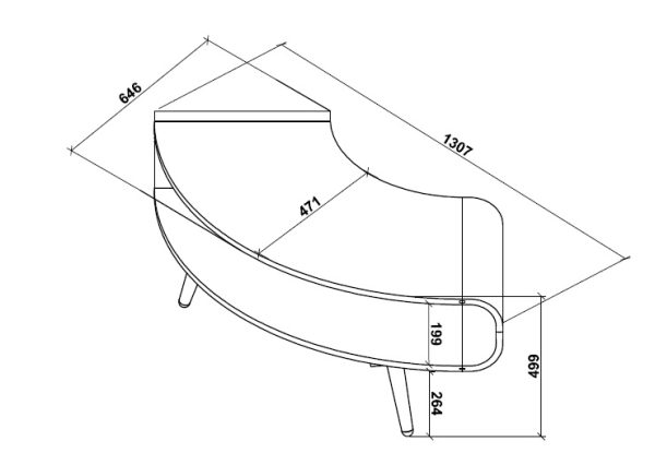 Corner TV Stand Arc - Image 4