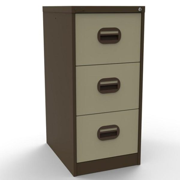 Office Filing Cabinet Connect 3 Drawer Coffee/Cream