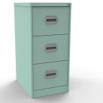 peppermint green filing cabinet with 3 drawers