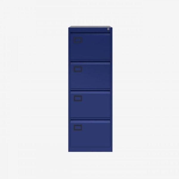 Office Filing Cabinet A Range 4 Drawer Dark Blue