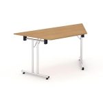 trapezium folding meeting table beech