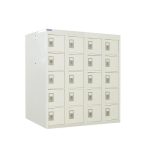 personal effects metal locker 20 compartments in light grey