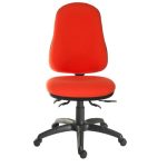 office chair with orange fabric seat