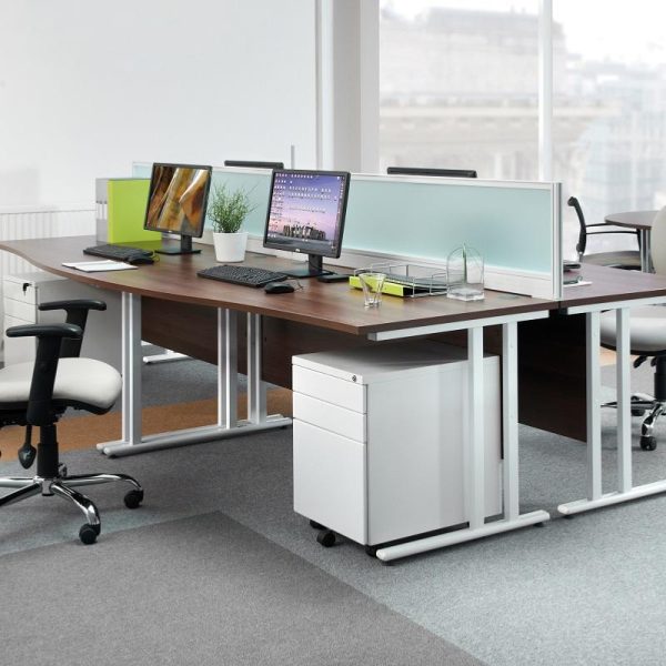 Office Straight Desk 1600 Cantilever Frame With 3 Drawer Pedestal Work 25 - Image 7