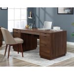mahogany home office desk in home office