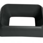 black plastic bin lid