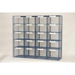 wire pigeon holes blue with 20 compartments