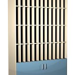 48 space pigeon hole with light wood pigeon holes and blue cupboard
