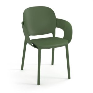 Florence Sustainable Chair With Arms Olive Green