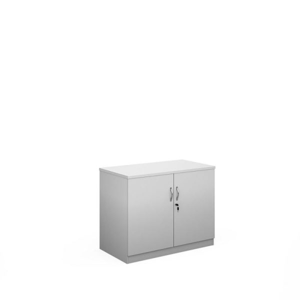 Deluxe Office Low Wood Storage Cupboard Work  800mm High 1 Shelf - Image 5