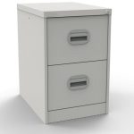 filing cabinet signal white with 2 drawers