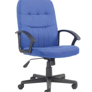 blue fabric office chair