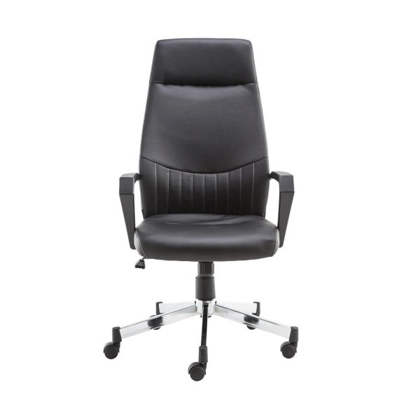 High Back Office Chair San Francisco Black Leather - Image 2