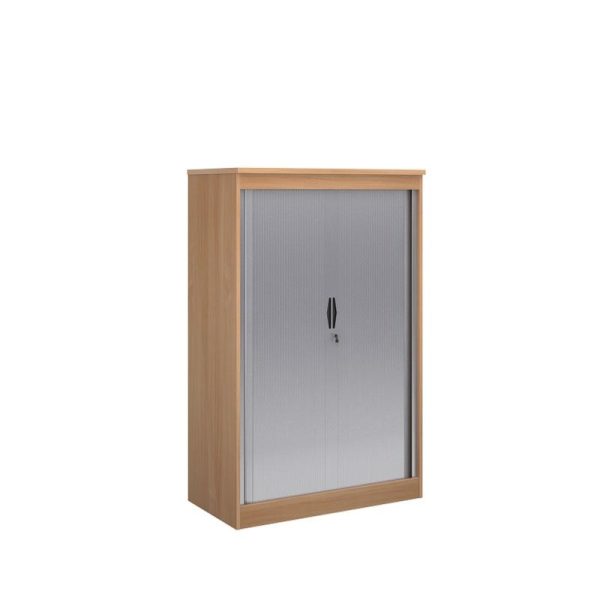 office storage cupboard oak with tambour doors