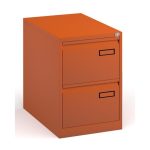 2 drawer filing cabinet orange