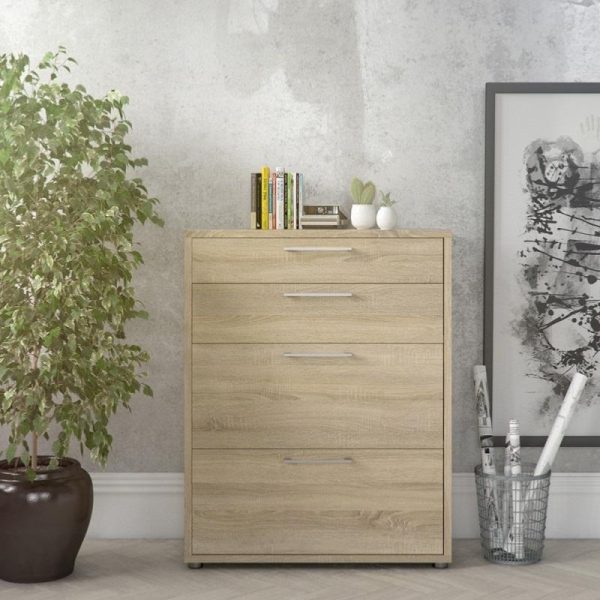 Alexis Office Storage Unit With 2 Drawers and 2 File Drawers Oak - Image 3