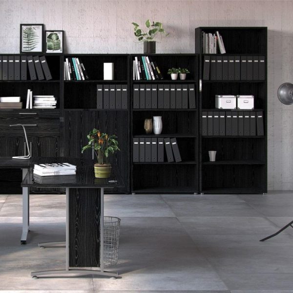 Alexis Office Bookcase Black 4 Shelves - Image 4