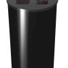 black office recycling bin with 3 cut outs