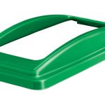 recycling bin frame lid. green plastic top for office recycling bin