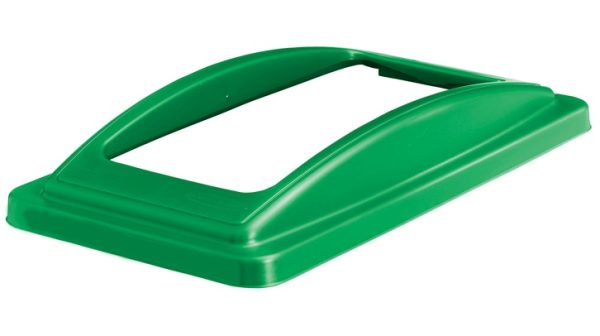recycling bin frame lid. green plastic top for office recycling bin