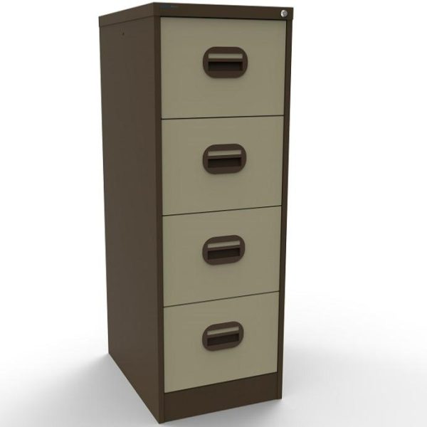 coffee cream office filing cabinet with 4 drawers
