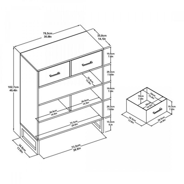 Home Office Bookcase Creif - Image 7