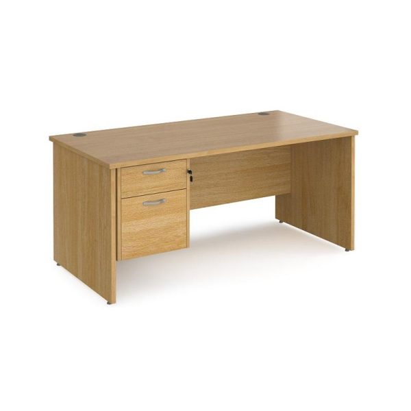 System Office Straight Desk Panel End With 2 Drawer Pedestal Work 25 - Image 5